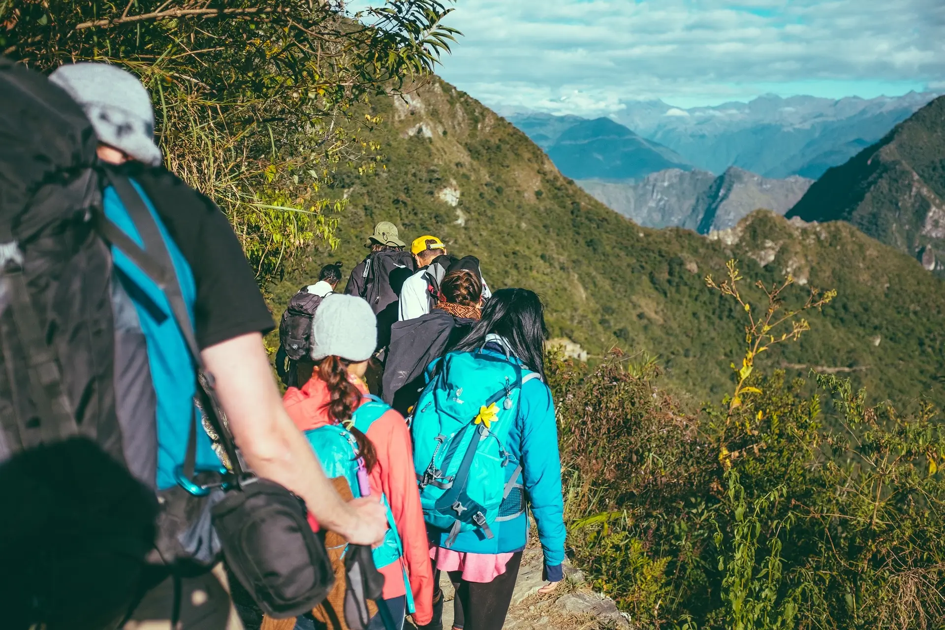 Hiking in the mountain views